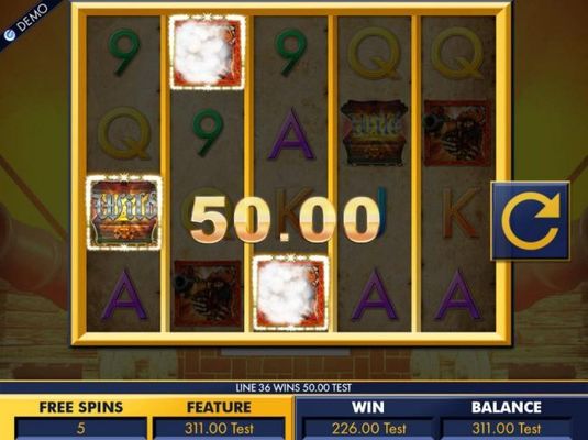 Multiple winning paylines triggers a big win during the Free Spins feature!