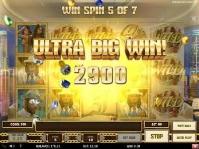 An Ultra Big Win is triggered by multiple winning paylines during the free spin feature