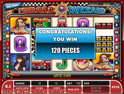 Free Spins feature pays out a total of 120 coins.