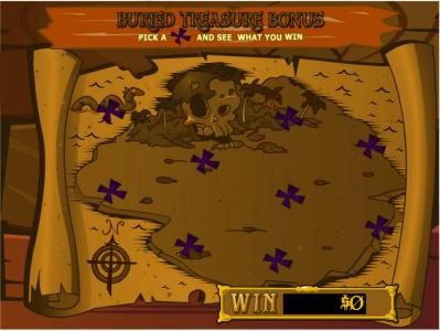 Buried Treasure Bonus Game - Pick an X and see what you win.