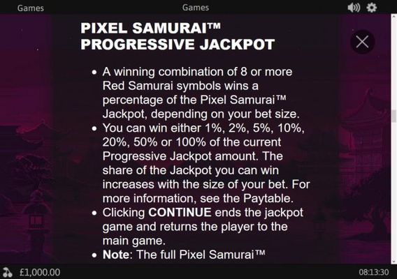 Progressive Jackpot Rules