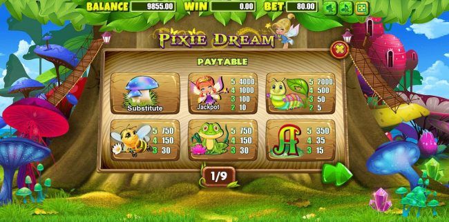 High value slot game symbols paytable