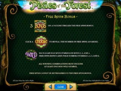 free spins bonus rules