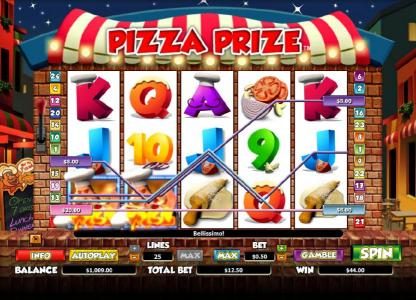 multiple winning paylines triggers a $44 jackpot