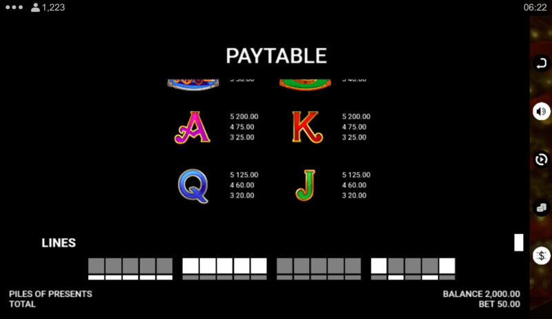 Low Value Symbols Paytable