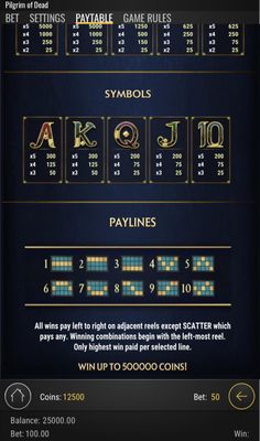 Paylines 1-10