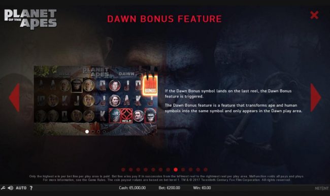 Dawn Bonus Feature Rules