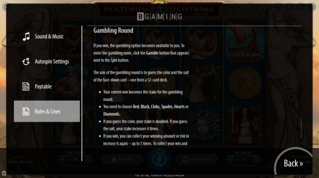 Gamble Feature Rules