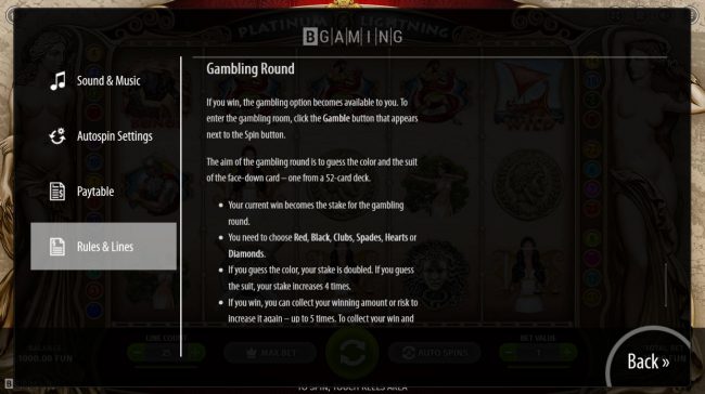 Gamble Feature Rules