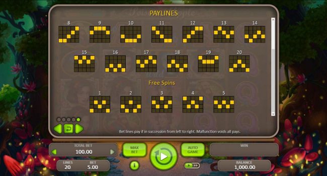 Free Spins Paylines 1-5