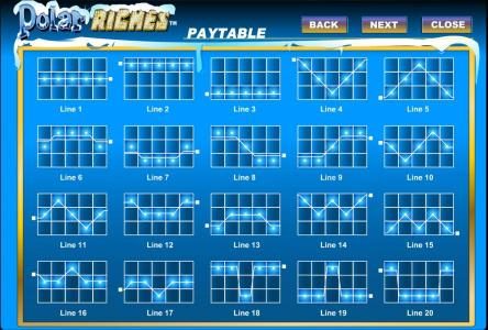 twenty payline configuration diagrams