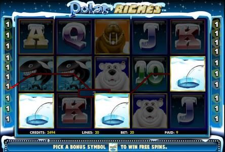 pick a bonus symbol to win free spins