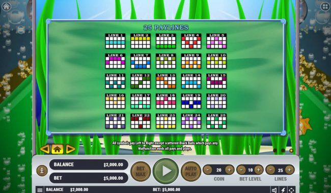 Paylines 1-25