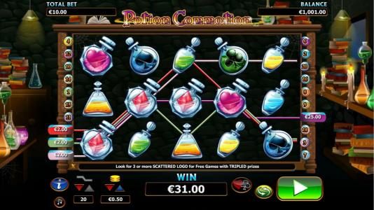 multiple winning paylines triggers a $31 jackpot