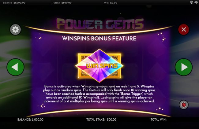 Winspins Bonus Feature