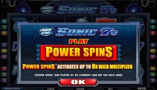 Play Power Spins - Activates up to 8x Wild Multiplier