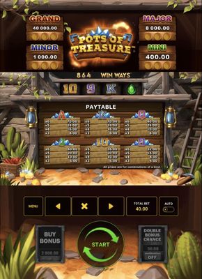 Low Value Symbols Paytable