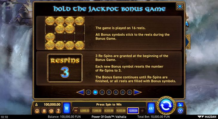 Hold the Jackpot Bonus Game