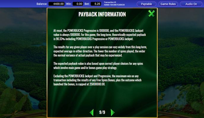 Payback Information