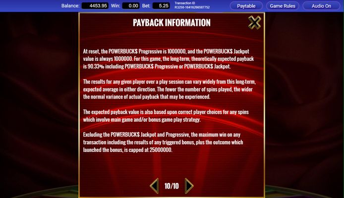 Payback Information