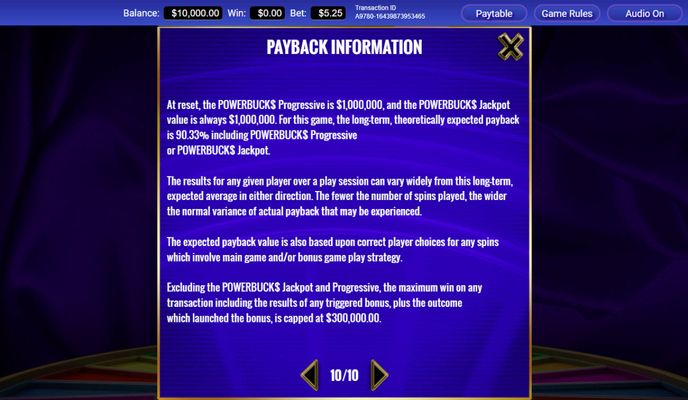 Payback Information