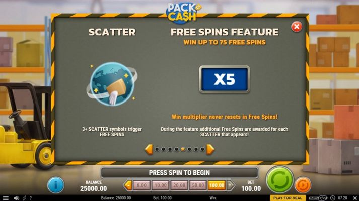Pack & Cash :: Scatter Symbol Rules