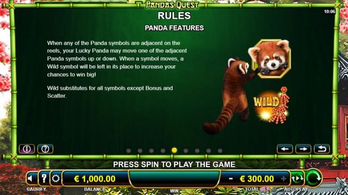Panda's Quest :: Feature Rules