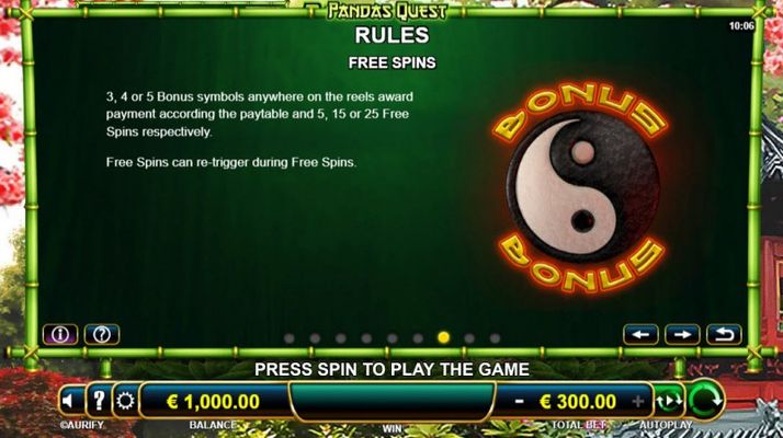 Free Spins Rules