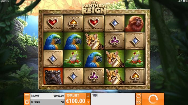 Play slots at Triple Aces: Triple Aces featuring the Video Slots Panther's Reign with a maximum payout of $500,000
