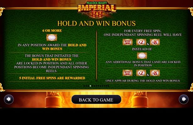 Hold and Win Feature