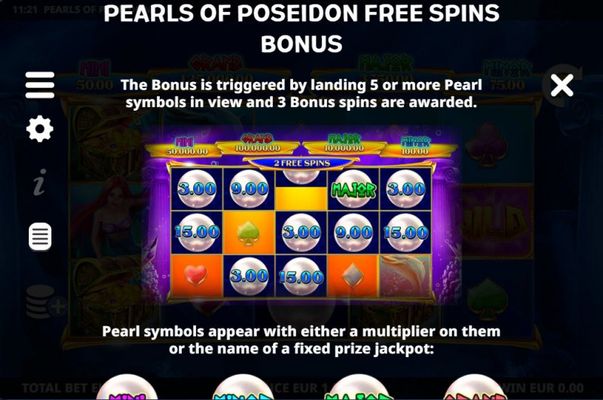 Pearls of Poseidon :: Free Spin Feature Rules