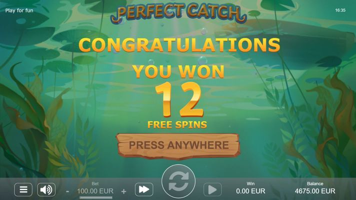 Perfect Catch :: 12 Free Spins Awarded
