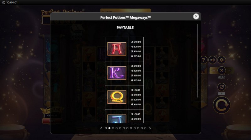 Perfect Potions Megaways :: Paytable - Low Value Symbols