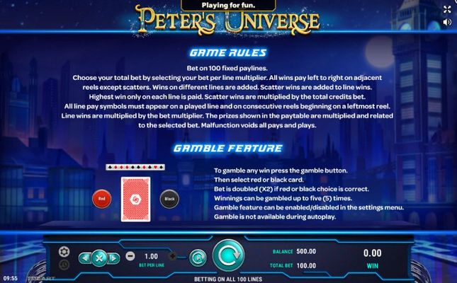 Peter's Universe :: Gamble Feature Rules