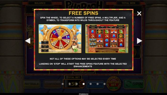 Pharaoh :: Free Spin Feature Rules