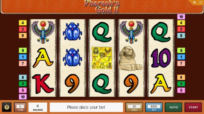 Pharaoh's Gold II :: Main Game Board