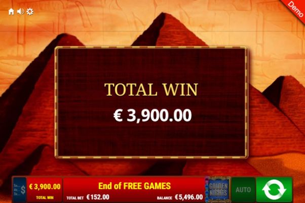 Total free spins payout