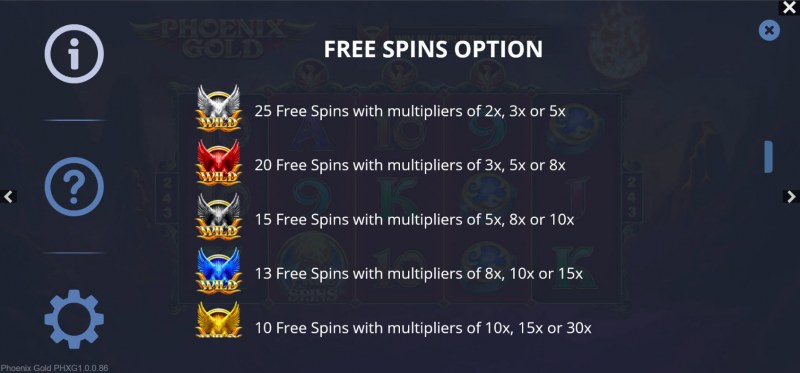 Phoenix Gold :: Free Spin Feature Rules