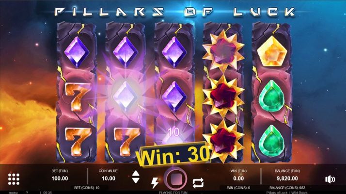 Pillars of Luck :: Multiple winning paylines