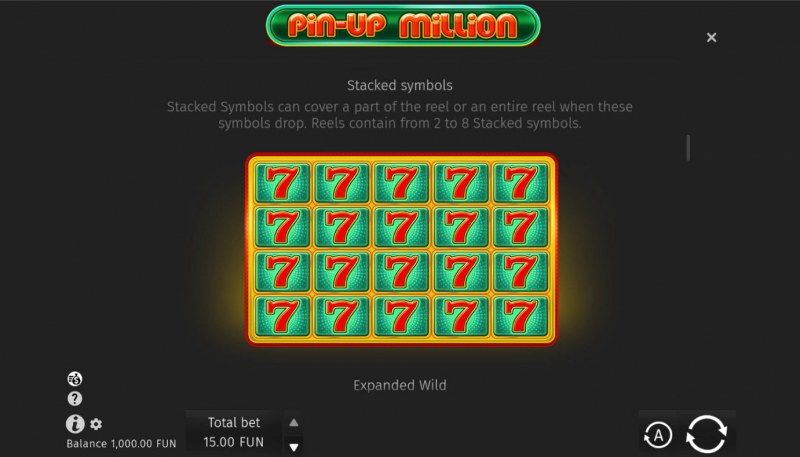 Pin-Up Million :: Stacked Symbols