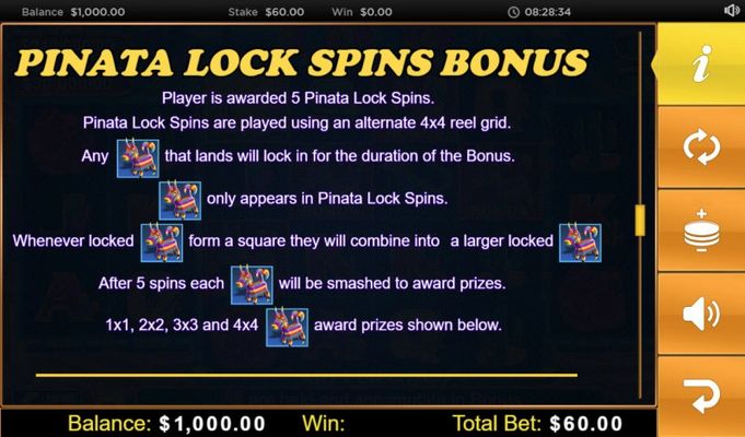 Pinata Lock Spins Bonus