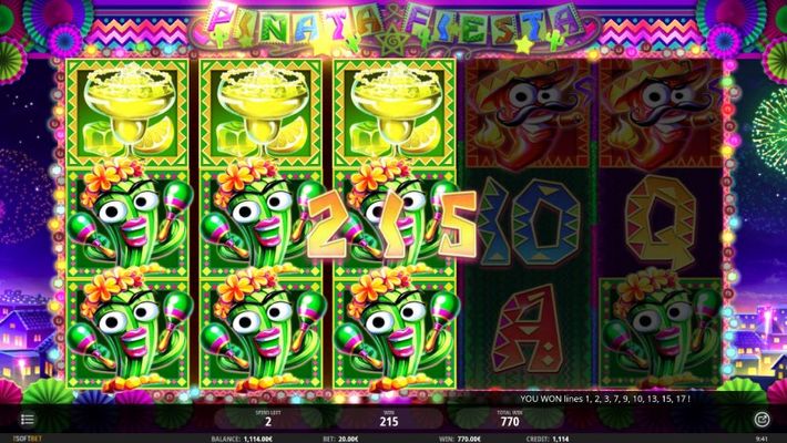 Multiple winning combinations leads to a big win