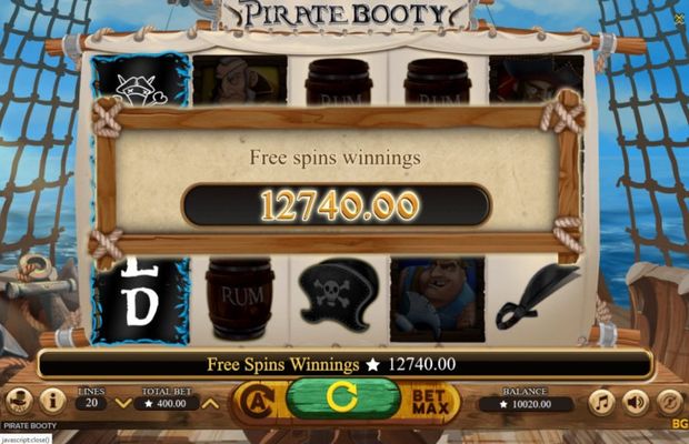 Pirate Booty :: Total free spins payout