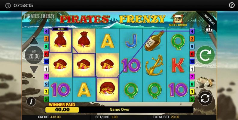 Pirates' Frenzy :: Multiple winning paylines