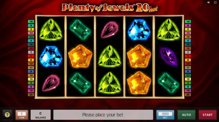 Plenty of Jewels 20 Hot :: Main Game Board