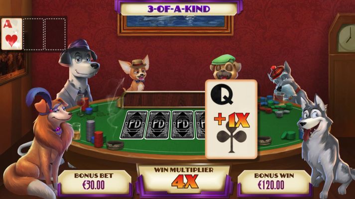 Poker Dogs :: Pick cards to earn multipliers