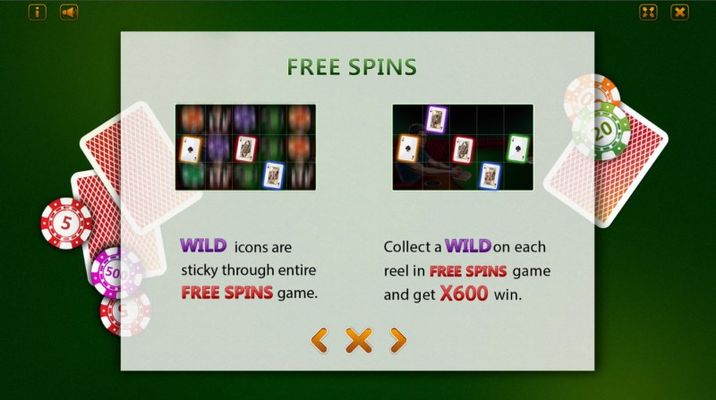 Poker Room :: Free Spin Feature Rules