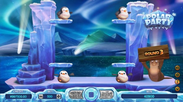 Polar Party :: Winning symbols are removed from the reels and new symbols drop in place