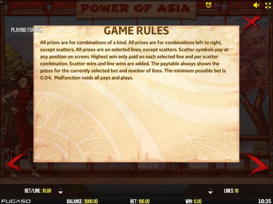 Power of Asia :: General Game Rules