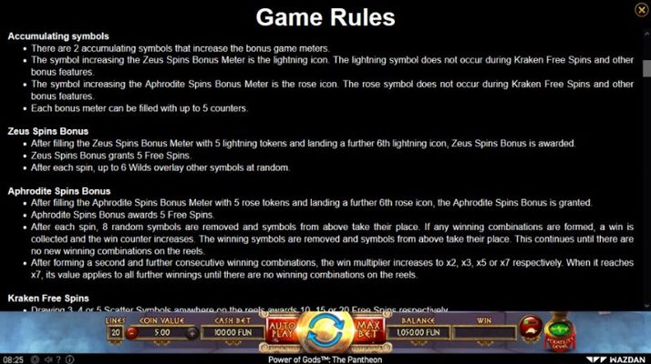 Power of Gods Pantheon :: Feature Rules